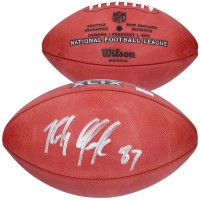 Autographed New England Patriots Rob Gronkowski Fanatics Authentic Wilson Super Bowl XLIX Pro Football