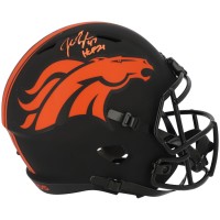 Autographed Denver Broncos John Lynch Fanatics Authentic Riddell Eclipse Alternate Speed Replica Helmet with HOF 21 Inscription