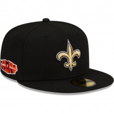 Бейсболка New Orleans Saints New Era Patch Up Super Bowl XLIV 59FIFTY - Black
