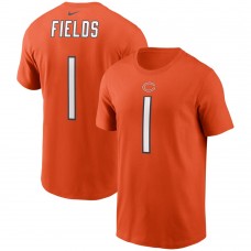 Футболка с номером Justin Fields Chicago Bears Nike - Orange