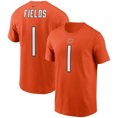 Футболка с номером Justin Fields Chicago Bears Nike - Orange