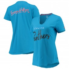 Carolina Panthers Tommy Hilfiger Womens Riley V-Neck T-Shirt - Blue