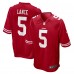 Игровая джерси Trey Lance San Francisco 49ers Nike 2021 NFL Draft First Round Pick Game - Scarlet