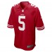 Игровая джерси Trey Lance San Francisco 49ers Nike 2021 NFL Draft First Round Pick Game - Scarlet