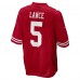 Игровая джерси Trey Lance San Francisco 49ers Nike 2021 NFL Draft First Round Pick Game - Scarlet