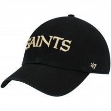 Бейсболка New Orleans Saints 47 Black Clean Up Script Бейсболка New Orleans Saints 47 Black Clean Up Script