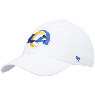 Бейсболка Los Angeles Rams 47 White Logo Clean Up