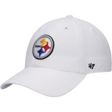 Бейсболка Pittsburgh Steelers 47 White Logo Clean Up
