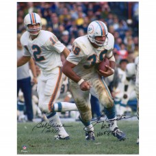 Autographed Miami Dolphins Bob Griese & Larry Csonka Fanatics Authentic 16 x 20 Hand-Off Photograph with Hall of Fame Inscriptions