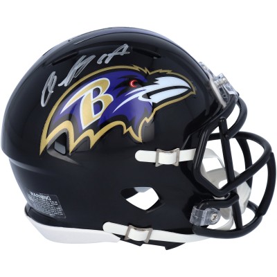 Autographed Baltimore Ravens Rashod Bateman Fanatics Authentic Riddell Speed Mini Helmet