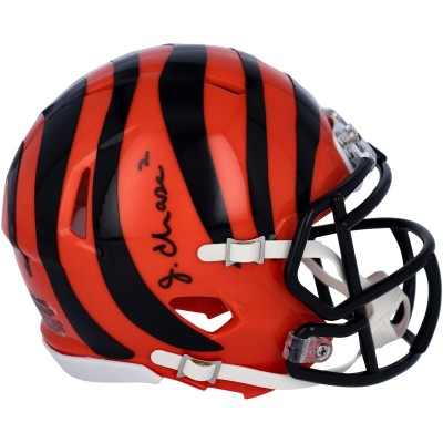 Autographed Cincinnati Bengals JaMarr Chase Fanatics Authentic Riddell Speed Mini Helmet