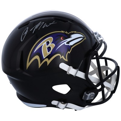 Autographed Baltimore Ravens Rashod Bateman Fanatics Authentic Riddell Speed Replica Helmet