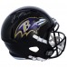 Autographed Baltimore Ravens Rashod Bateman Fanatics Authentic Riddell Speed Replica Helmet
