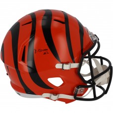 Autographed Cincinnati Bengals JaMarr Chase Fanatics Authentic Riddell Speed Replica Helmet