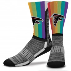 Atlanta Falcons For Bare Feet V-Curve Rainbow Crew Socks