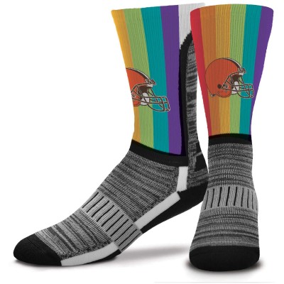 Носки Cleveland Browns For Bare Feet V-Curve Rainbow Crew