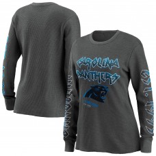 Футболка Carolina Panthers WEAR by Erin Andrews Womens Long Sleeve Thermal - Gray