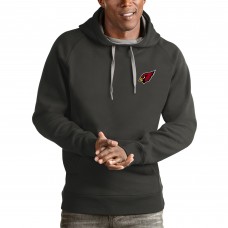 Толстовка с капюшоном Arizona Cardinals Antigua Logo Victory- Charcoal