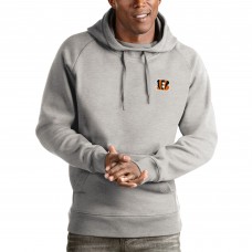 Толстовка Cincinnati Bengals Antigua Logo Victory - Heathered Gray