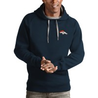 Denver Broncos Antigua Navy Logo Victory Pullover Hoodie