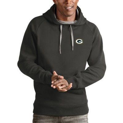 Толстовка Green Bay Packers Antigua Logo Victory - Charcoal