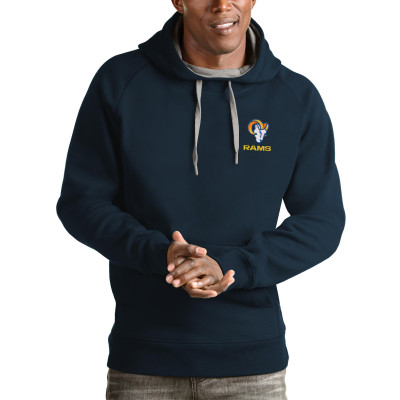 Los Angeles Rams Antigua Logo Victory Pullover Hoodie - Navy - оригинальная атрибутика Лос-Анджелес Рэмс