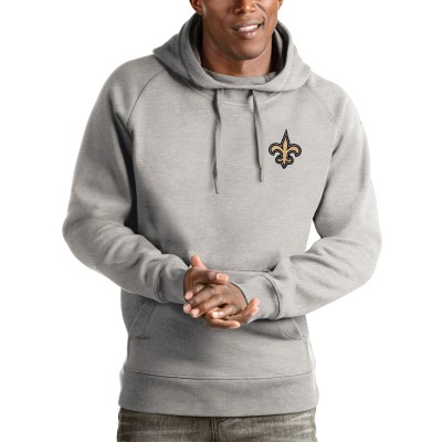 Толстовка New Orleans Saints Antigua Logo Victory - Heathered Gray