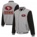 Куртка на кнопках San Francisco 49ers JH Design Reversible Fleece - Gray/Black