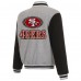 Куртка на кнопках San Francisco 49ers JH Design Reversible Fleece - Gray/Black