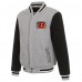 Куртка на кнопках Cincinnati Bengals JH Design Reversible Fleece - Gray/Black