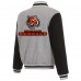 Куртка на кнопках Cincinnati Bengals JH Design Reversible Fleece - Gray/Black