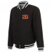 Куртка на кнопках Cincinnati Bengals JH Design Reversible Fleece - Gray/Black