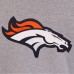 Куртка на кнопках Denver Broncos JH Design Gray/Navy Reversible Fleece