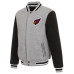 Куртка Arizona Cardinals JH Design Gray/Black Reversible Fleece Full-Snap