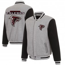 Куртка флисовая двусторонняя Atlanta Falcons JH Design - Gray/Black