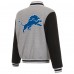 Двусторонняя куртка Detroit Lions JH Design Reversible Fleece Full-Snap - Gray/Black