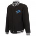 Двусторонняя куртка Detroit Lions JH Design Reversible Fleece Full-Snap - Gray/Black