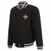 Двусторонняя куртка New Orleans Saints JH Design Reversible Fleece Full-Snap - Gray/Black