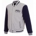 Двусторонняя куртка Seattle Seahawks JH Design Reversible Fleece Full-Snap - Gray/College Navy