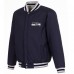 Двусторонняя куртка Seattle Seahawks JH Design Reversible Fleece Full-Snap - Gray/College Navy