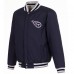 Двусторонняя куртка Tennessee Titans JH Design Reversible Fleece Full-Snap - Gray/Navy