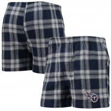 Tennessee Titans Concepts Sport Takeaway Flannel Boxers - Navy/Silver