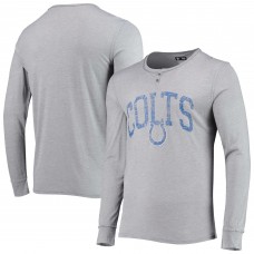 Футболка Indianapolis Colts Concepts Sport Takeaway Henley Long Sleeve Sleep - Gray