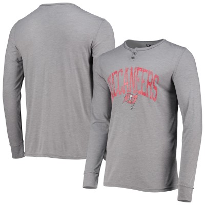 Футболка Tampa Bay Buccaneers Concepts Sport Takeaway Henley Long Sleeve Sleep - Gray
