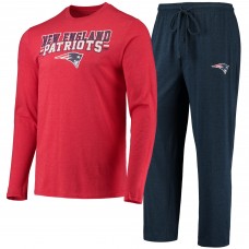 Футболка с длинным рукавом New England Patriots Concepts Sport - Navy/Red