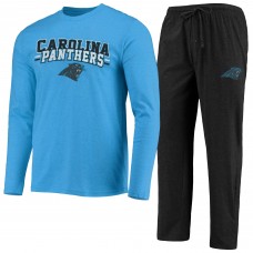 Футболка с длинным рукавом Carolina Panthers Concepts Sport - Black/Blue
