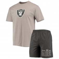 Домашние футболка и шорты Las Vegas Raiders Concepts Sport Meter - Silver/Charcoal
