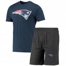 Пижама футболка + шорты New England Patriots Concepts Sport Meter - Charcoal/Navy