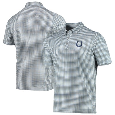 Поло Indianapolis Colts Antigua Deliver Button-Down - Gray/Royal