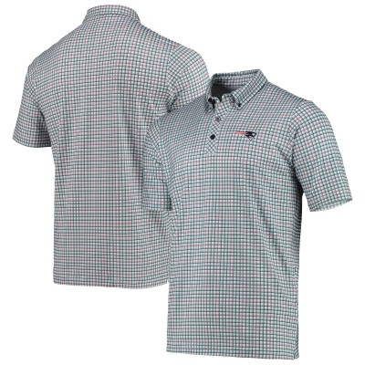 New England Patriots Antigua Gray/Navy Deliver Button-Down Polo